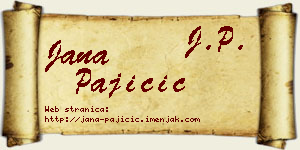 Jana Pajičić vizit kartica